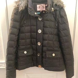 Black Juicy Couture Puffer Jacket